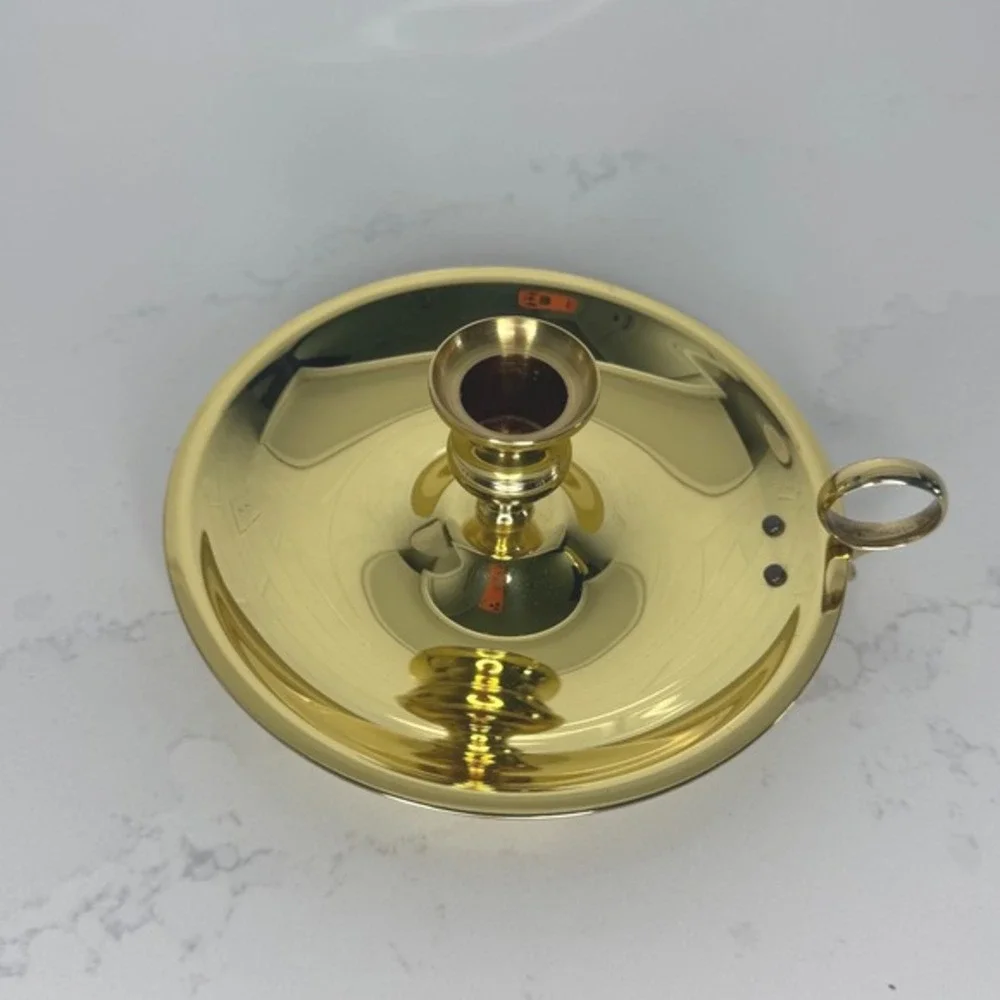 Baldwin & Smithsonian Institute Brass Chamberstick Candle Holder‎ 6 Inch EUC